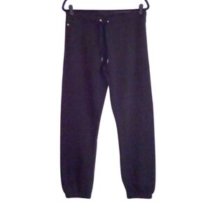 Victoria's Secret Joggers Pull On Banded Bottom Draw String Medium Black NWOT